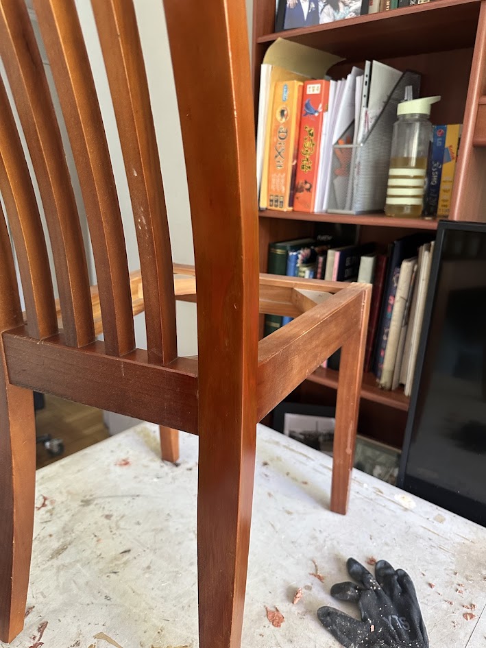 Sofá antes de reparación